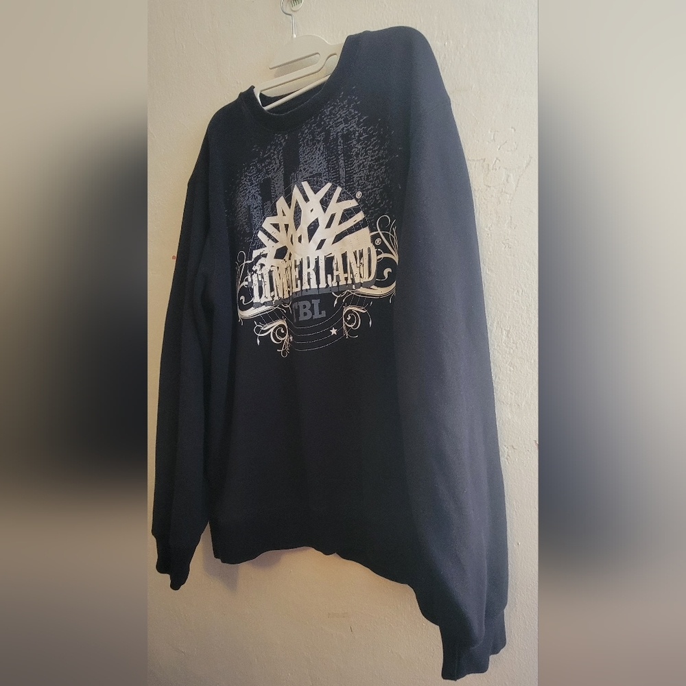 Timberland Men Crewneck Core Tree Sweater, Relaxed Fit, XL/TG, Black